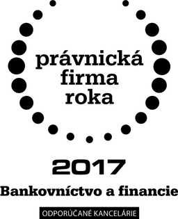 Prestížna súťaž Právnická firma roka 2017 zaradila advokátsku kanceláriu medzi odporúčané kancelárie pre oblasť bankovníctva a financií.