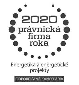 Prestížna súťaž Právnická firma roka 2020 zaradila advokátsku kanceláriu medzi odporúčané kancelárie pre oblasť energetiky a energetických projektov.