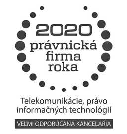 Prestížna súťaž Právnická firma roka 2020 zaradila advokátsku kanceláriu medzi veľmi odporúčané kancelárie pre oblasť telekomunikácií a práva IT.