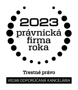 Prestížna súťaž Právnická firma roka 2023 zaradila advokátsku kanceláriu medzi veľmi odporúčané kancelárie pre oblasť trestného práva.