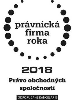 Prestížna súťaž Právnická firma roka 2018 zaradila advokátsku kanceláriu medzi odporúčané kancelárie pre oblasť právo obchodných spoločností.