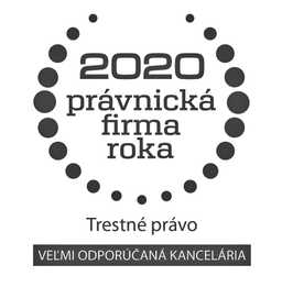 Prestížna súťaž Právnická firma roka 2020 zaradila advokátsku kanceláriu medzi veľmi odporúčané kancelárie pre oblasť trestného práva.